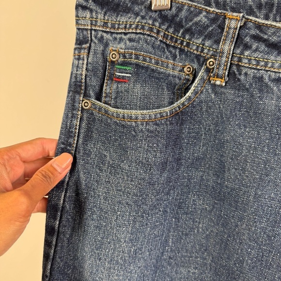 Fiorucci Jeans Blue Relaxed Fit Vintage Embroidered Back Pockets Denim Size 36 - Picture 5 of 15